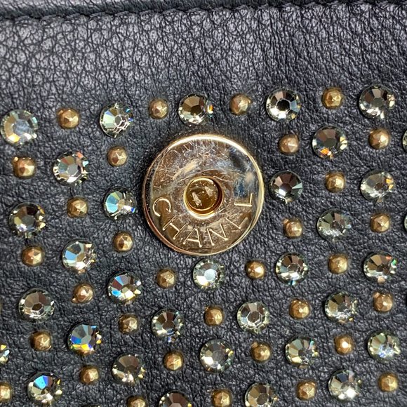 Chanel Rhinestone Embellished Chain Wallet Crossbody Bag - Picture 6 of 11